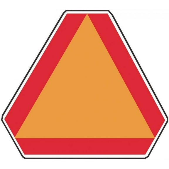Hy-Ko Slow Moving Emblem Sign TA-1 - Outdoor Vehicle Safety Sign - Orange