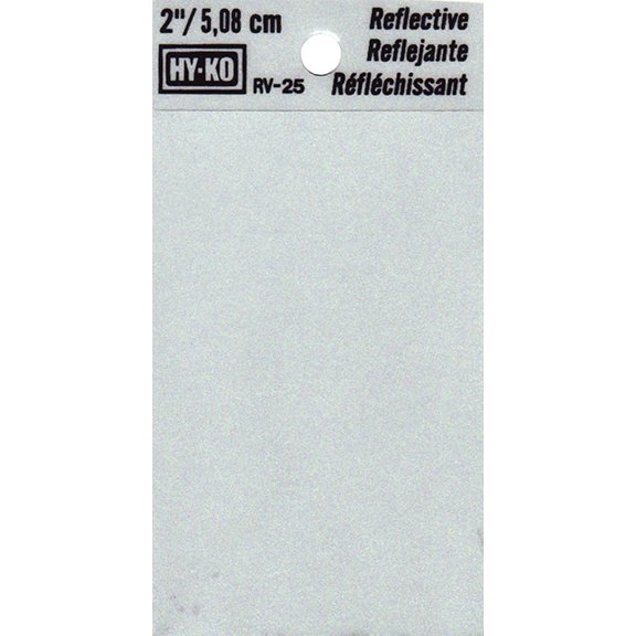 Hy-Ko RV-25/BLNK Vinyl Self-Stick Reflective with Blank Symbol, 2", Black
