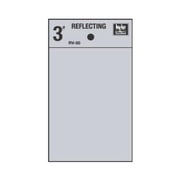 RV-50/BLNK Address Letters, "Blank", Reflective Black/Silver Vinyl, Adhesive, 3-In. - Quantity 10