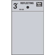 Hy-Ko Vinyl Letter Reflective Blank Black On White Self-Adhesive 3" Pack of 10