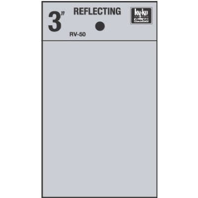 Hy-Ko Vinyl Letter Reflective Blank Black On White Self-Adhesive 3" Pack of 10
