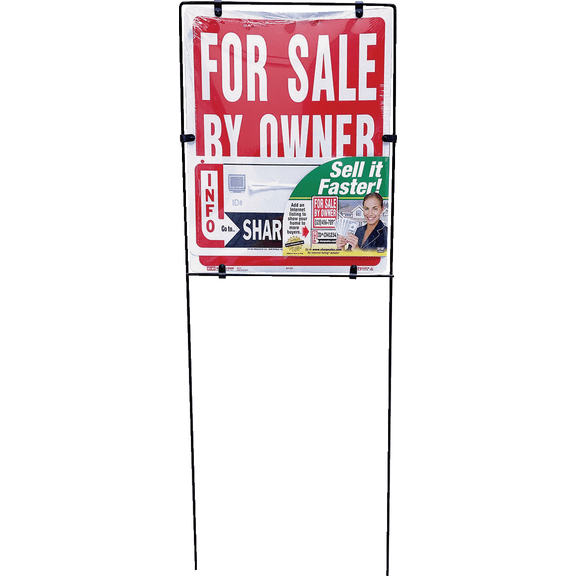 Hy-Ko Real Estate Sign - Single Pack  Residential Use, Standard Application