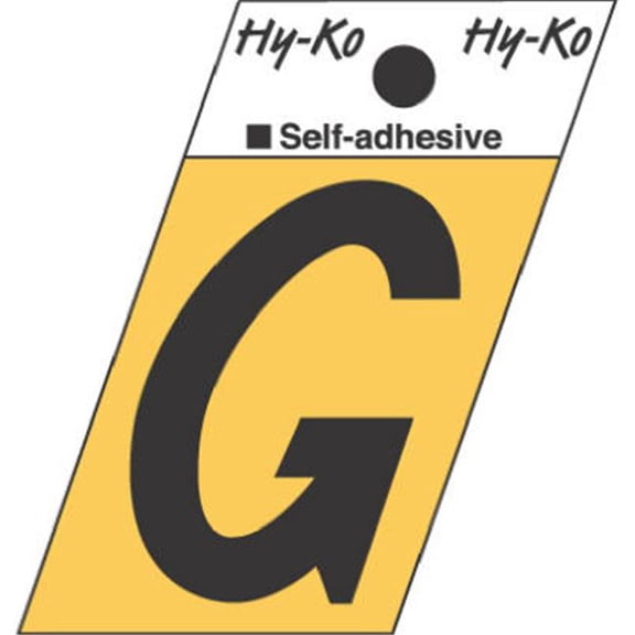 Hy-Ko Self-Adhesive Black 1-1/2 in. Aluminum Letter G