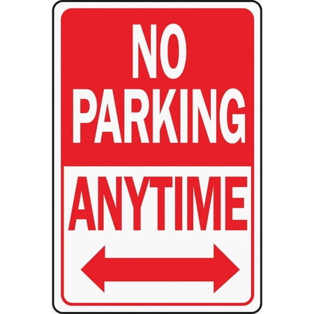 Hy-Ko Heavy-Duty Aluminum Sign, No Parking Anytime HW-1