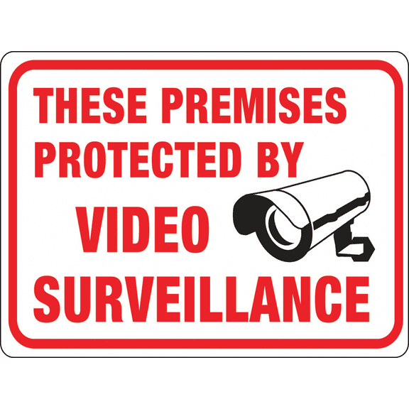 Hy-Ko Video Surveillance Sign - Pack of 2 Residential Use, Standard Application
