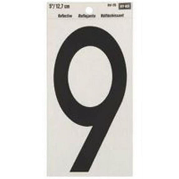 Hy-Ko Vinyl 5 In. Reflective Adhesive Number Nine RV-70/9 Pack of 10