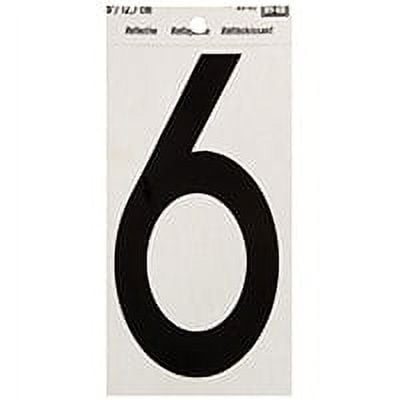 Hy-Ko Vinyl 5 In. Reflective Adhesive Number Six RV-70/6 Pack of 10