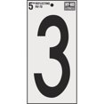 thumbnail image 1 of Hy-Ko Vinyl 5 In. Reflective Adhesive Number Three RV-70/3 Pack of 10, 1 of 2