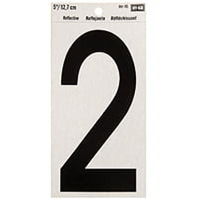 Hy-Ko Vinyl 5 In. Reflective Adhesive Number Two Pack of 10