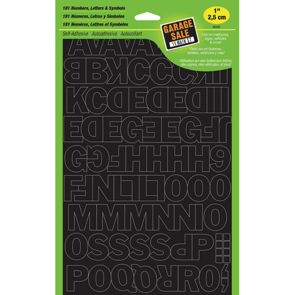 Hy-Ko Vinyl Letters, Numbers & Symbols - Single Pack Residential Use, Standard Application