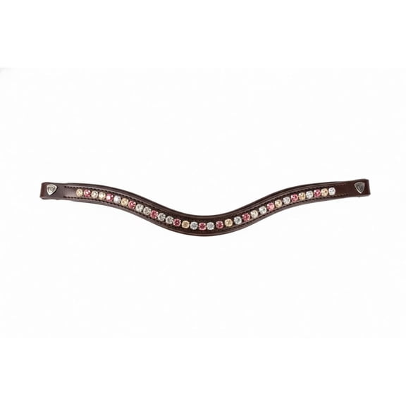 Hy Leather Curved Horse Diamante Browband