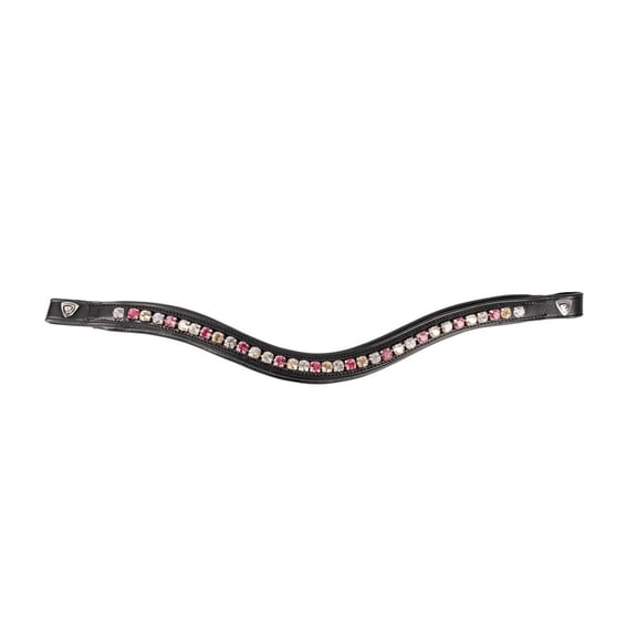 Hy Leather Curved Horse Diamante Browband
