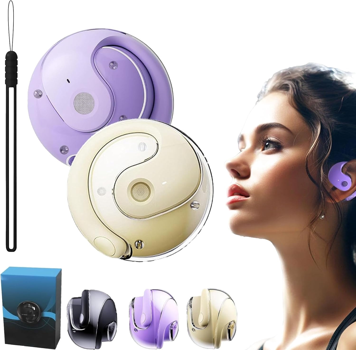HY-T26 Pro Cuffie Traduttore Bluetooth 5.4 | Supporta 75 Lingue | Precisione 98% | Suono Stereo HiFi | Design Ergonomico A Gancio | IPX5