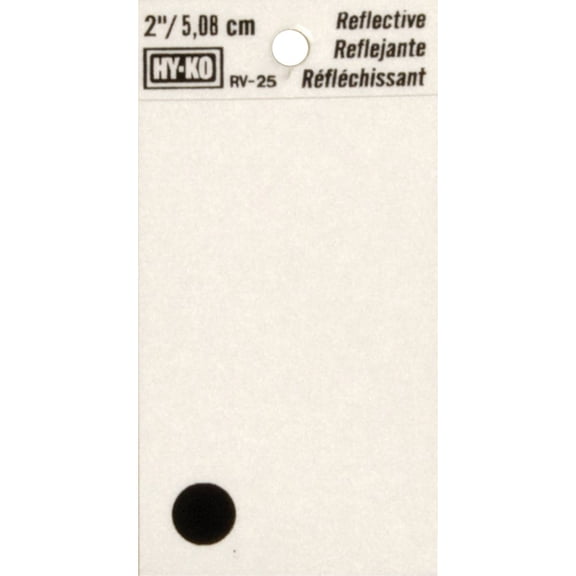 Hy-ko Rv-/25. Vinyl Lettering Reflective House Letter Symbol Dot, Size 2" (Pack of 10)