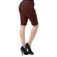 thumbnail image 1 of HyBrid & Company Womens 11.5 inch Inseam Butt Lift Stretch Bermuda Shorts, 1 of 3