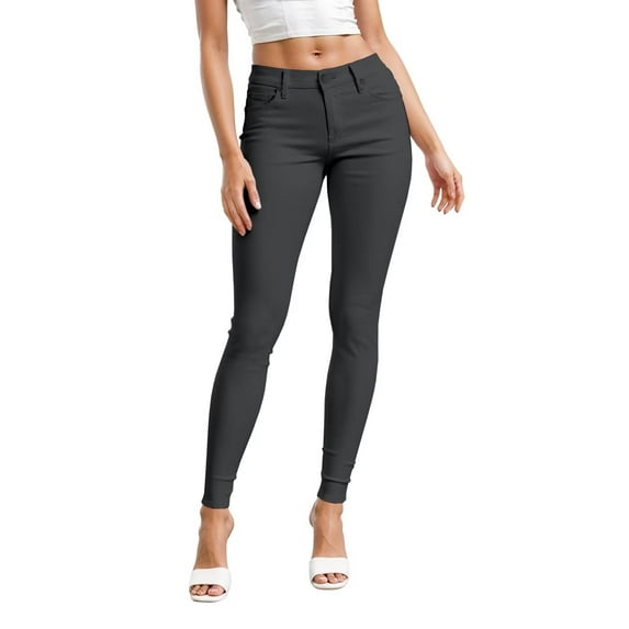 Hybrid & Company Women's Hyper Ultra Stretch Comfy Skinny Pants,CHARCOAL 3X