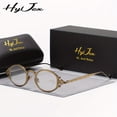 thumbnail image 1 of HyJex Glasses Vintage Steampunk Glasses Gothic Oval Metal Frame Carved Flat Mirrors, 1 of 6