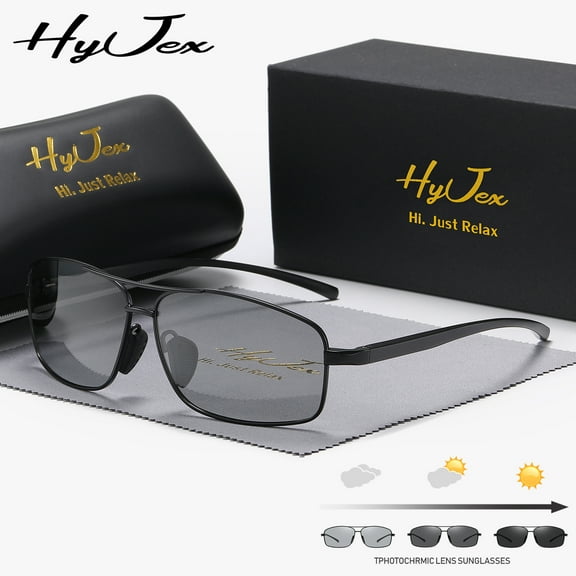 HyJex Unisex Same Polarized Sunglasses Fashion Trend Color-changing Sunglasses UV400