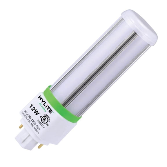 HyLite 00154 - HL-OB-12W-G24-50K LED 2 4 Pin Base CFL Replacements