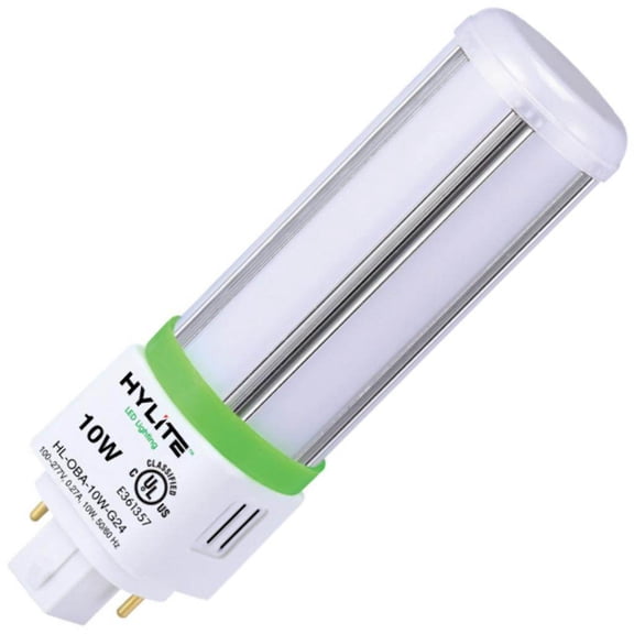 HyLite 02450 - HL-OBA-10W-G24-50K LED 4 Pin Base CFL Replacements