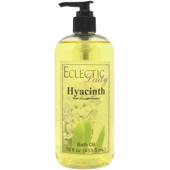 Hyacinth Bath Oil - Scented Body Oil - Relaxing & Moisturizing Bathing Oil - Fragrance Body Oil For Dry & Rough Sensitive Skin - 16 oz
