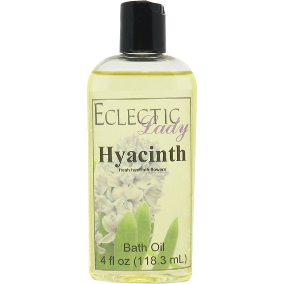 Hyacinth Bath Oil - Scented Body Oil - Relaxing & Moisturizing Bathing Oil - Fragrance Body Oil For Dry & Rough Sensitive Skin - 4 oz