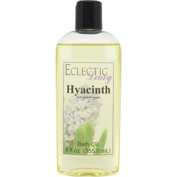 Hyacinth Bath Oil - Scented Body Oil - Relaxing & Moisturizing Bathing Oil - Fragrance Body Oil For Dry & Rough Sensitive Skin - 8 oz