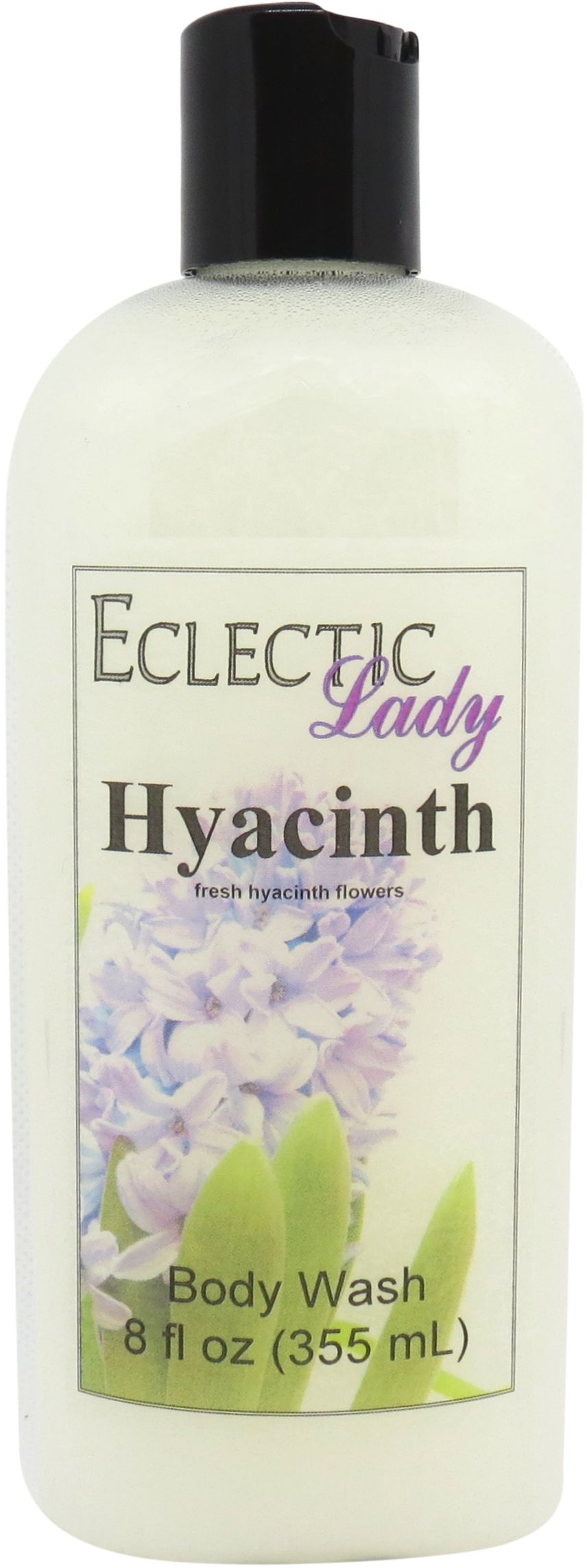 Hyacinth Body Wash by Eclectic Lady, Liquid Shower Gel for Women and Men, 8 Ounces