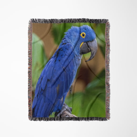 Hyacinth Macaw., Woven Blanket