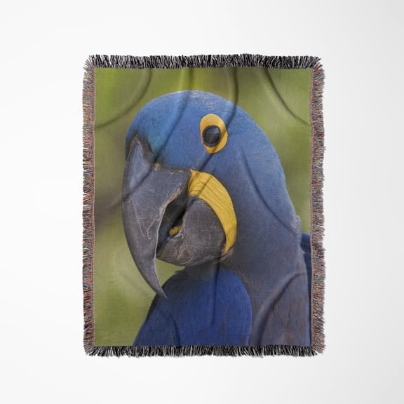 Hyacinth Macaw., Woven Blanket