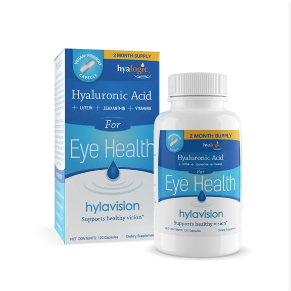 HylaVision Eye Health Supplement with Hyaluronic Acid, Lutein & Zeaxanthin - 120 Counts