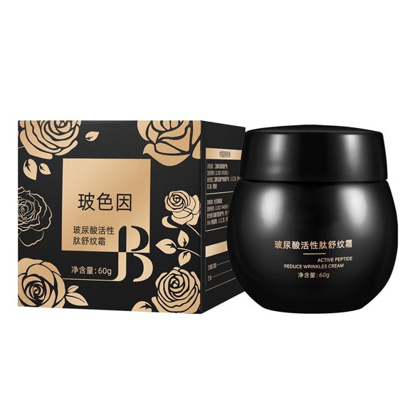 Hyaluronic Acid Active Peptide Wrinkle Smoothing Face Cream, Delivers Deep Hydration, Helps Smooth Fine Lines, Gentle Formula, Ideal for Daily Facial Care