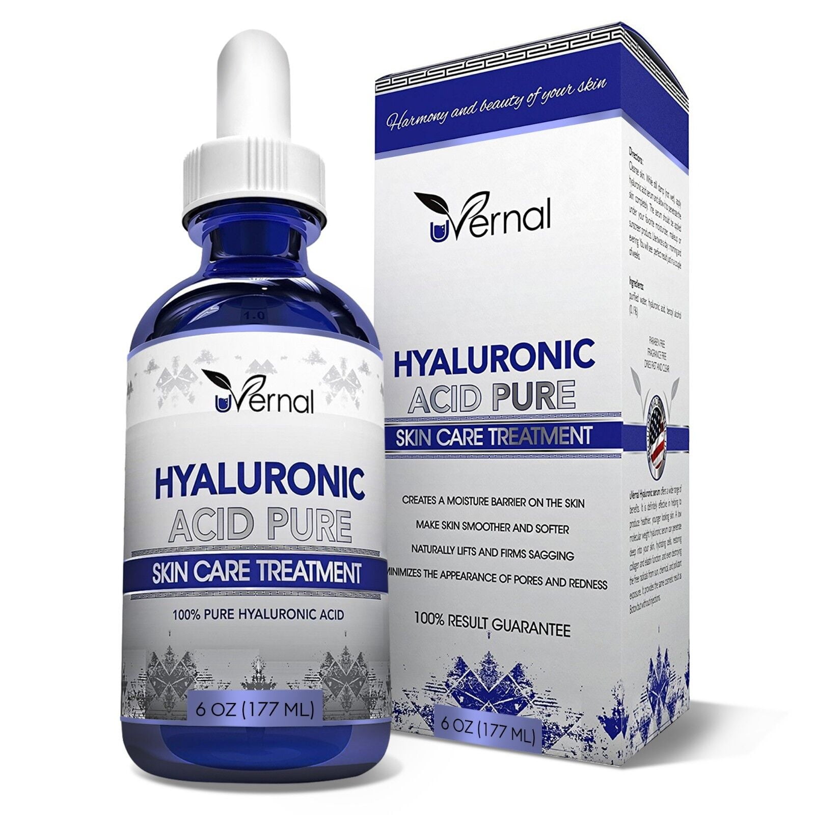 Hyaluronic Acid Anti-Aging Serum for Face 100% Pure Medical Formula, 6 oz 