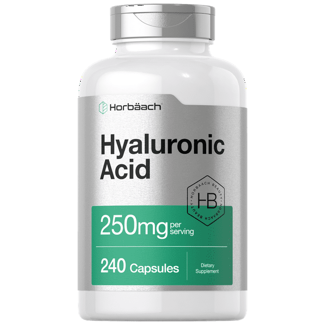Hyaluronic Acid Capsules for Skin 250 mg 240 Count by Horbaach