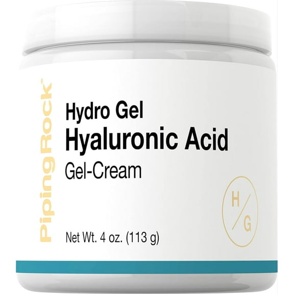 Hyaluronic Acid Gel Cream | 4 oz Vegetarian for Men and Women | by Piping Rock