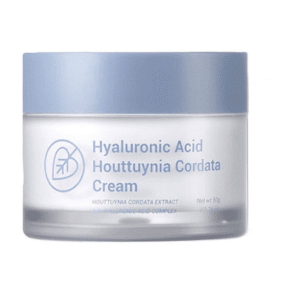 Hyaluronic Acid Houttuynia Cordata Cream, Facial Moisturizer, All Skin Types, 1.70fl oz