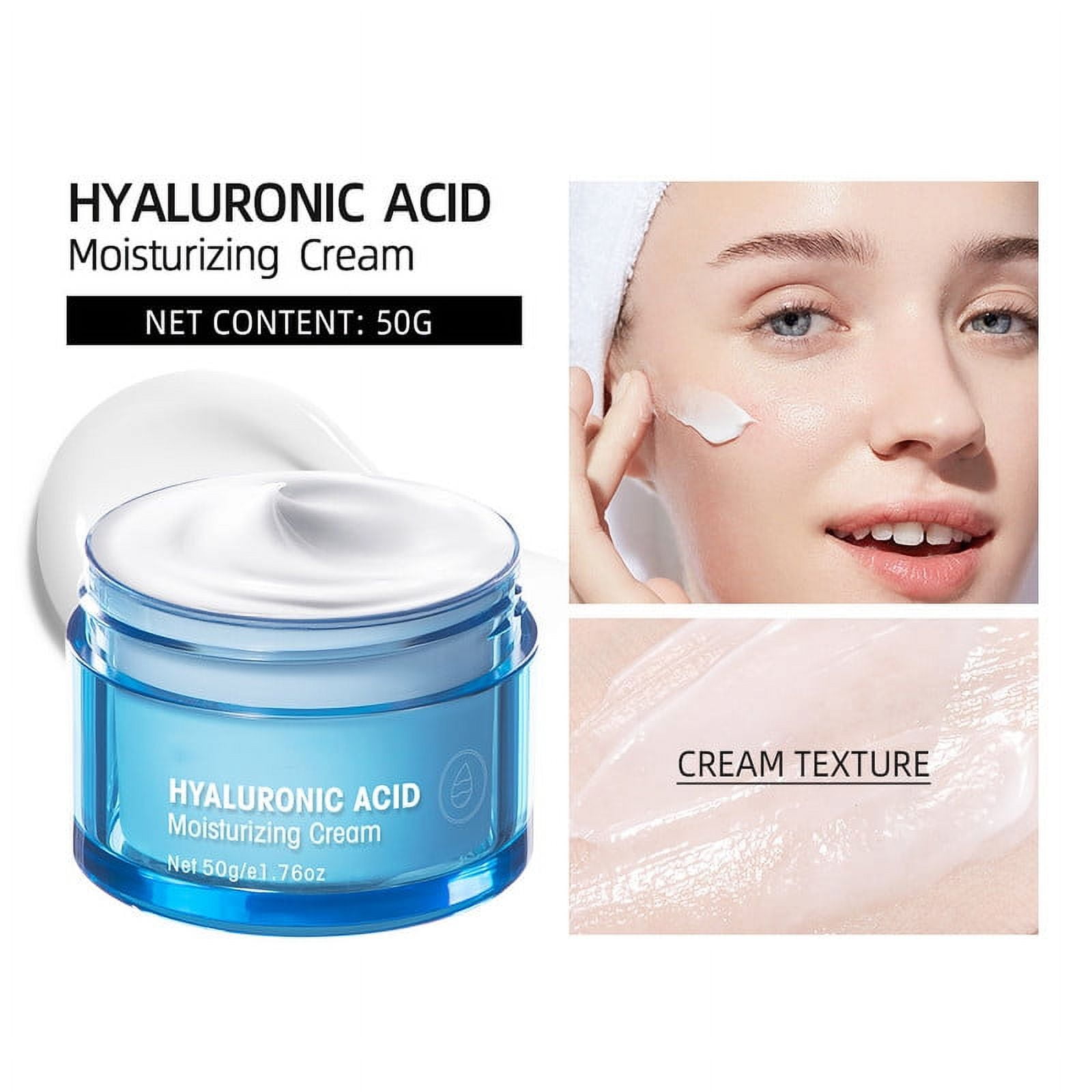 Hyaluronic Acid Moisturizing Cream Facial Gel, OilFree, Face