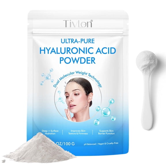 Hyaluronic Acid Powder, Locks in Moisture & Creates Full Skin, Improves Skin Texture, 3.52 OZ