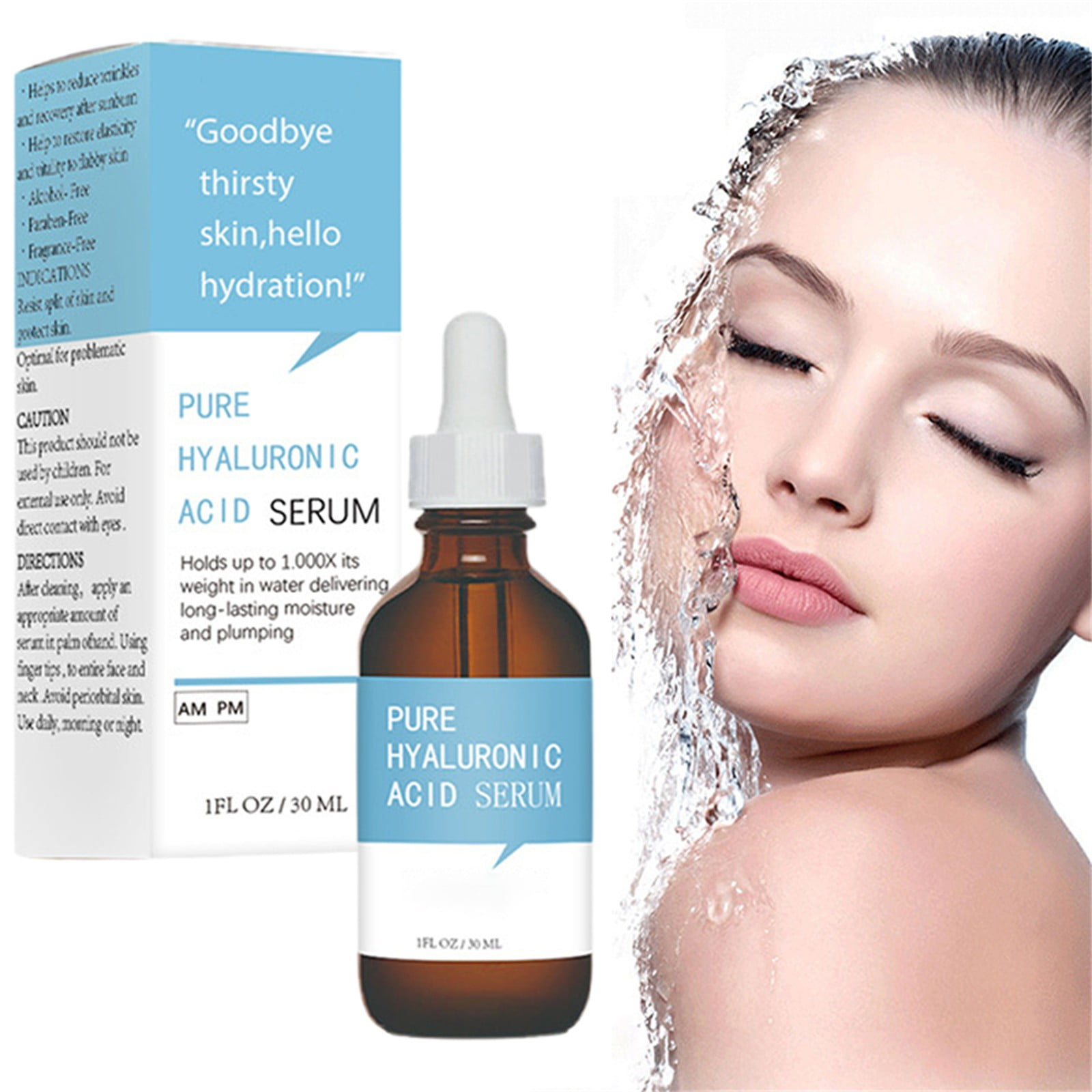 Hyaluronic Acid Serum for Face,100% Pure Anti Aging Serum Intense ...