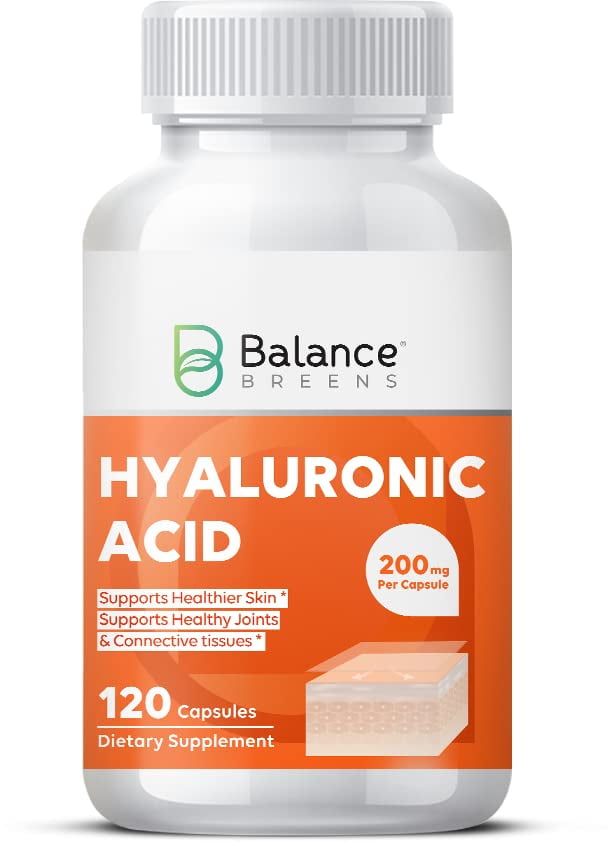 Hyaluronic Acid Skin Supplement 200mg Per Capsule, 120 Capsules, 4