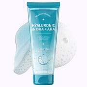 Radiant Beauty Hyaluronic Acid Face Scrub with BHA and AHA   Dermatologist Tested, Korean Skin Care   Gentle Exfoliating, Hydrates & Smooths   Clean Vegan Formula   200ml / 6.76 Fl Oz