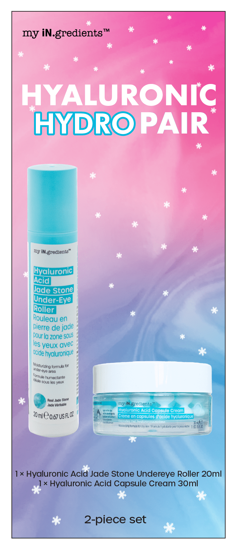 My iN.gredients Hyaluronic Hydro Pair Gift Set - Hydrating for Face and Under Eye - For All Skin Types