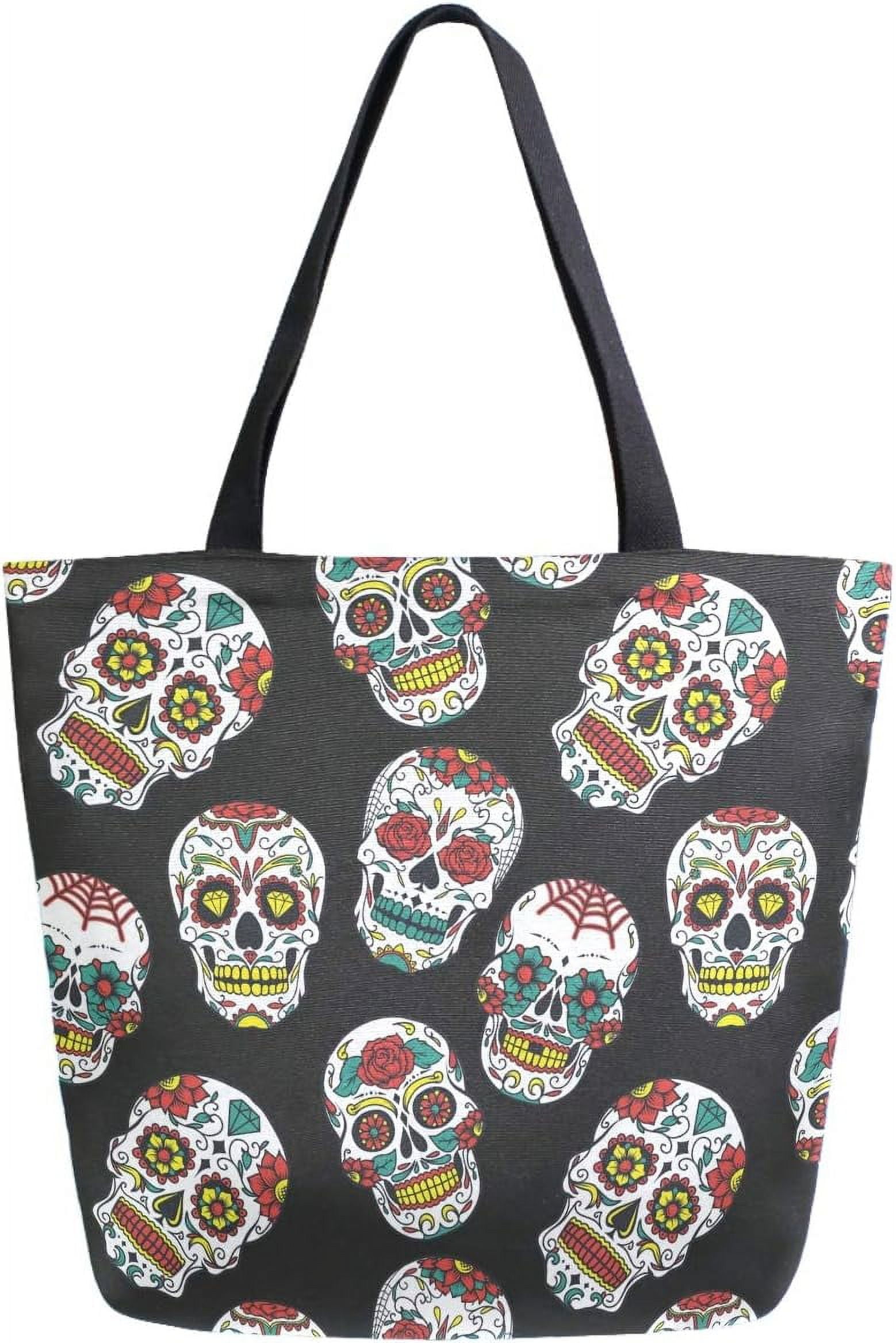 Egyptian Print Pattern Leather Tote Bag