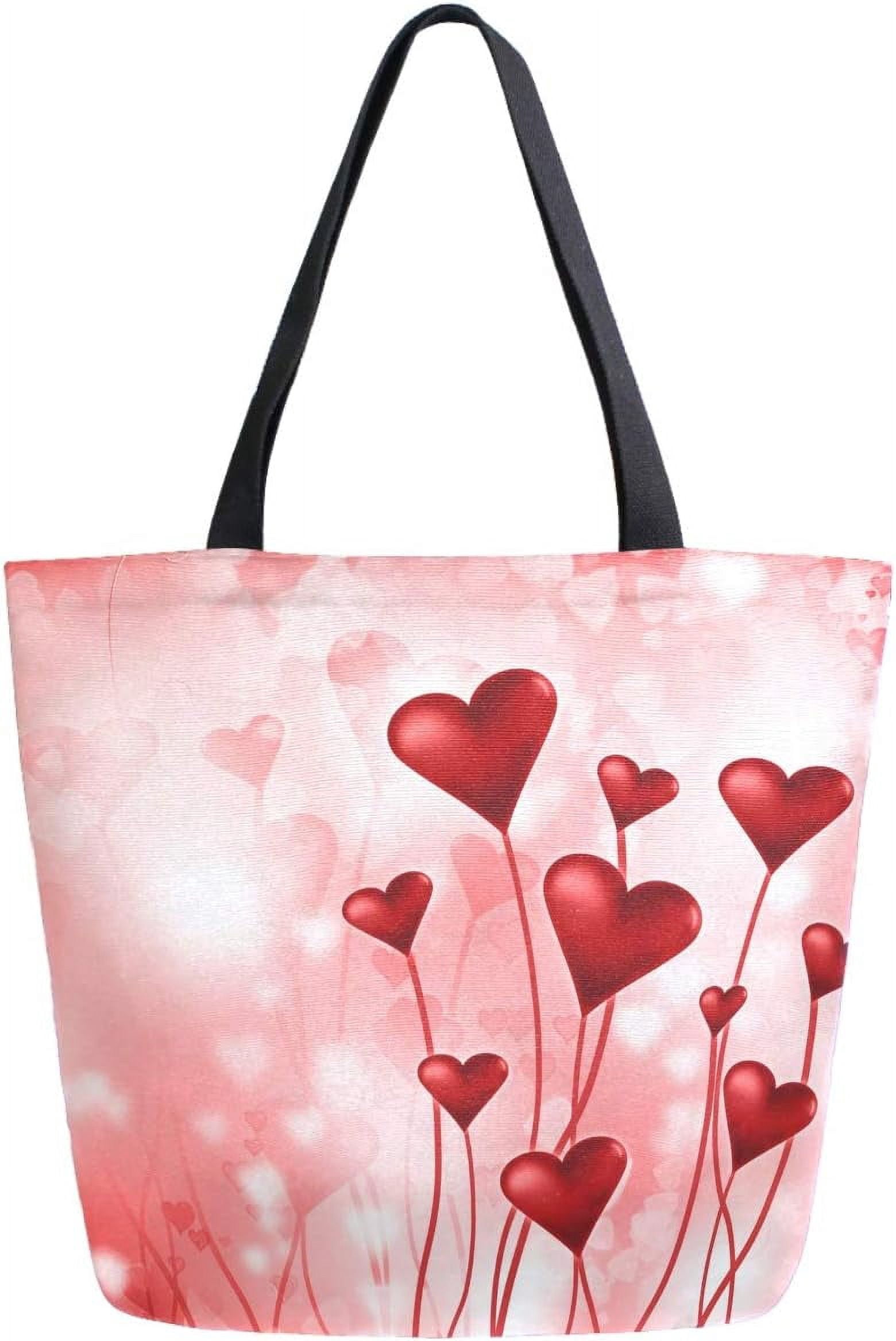 VISESUNNY Women's Large Canvas Tote Bag - Pink Star Camouflage, 19.7x16.9 Inch Reusable Shopping Bag For Beach & Travel - View #6