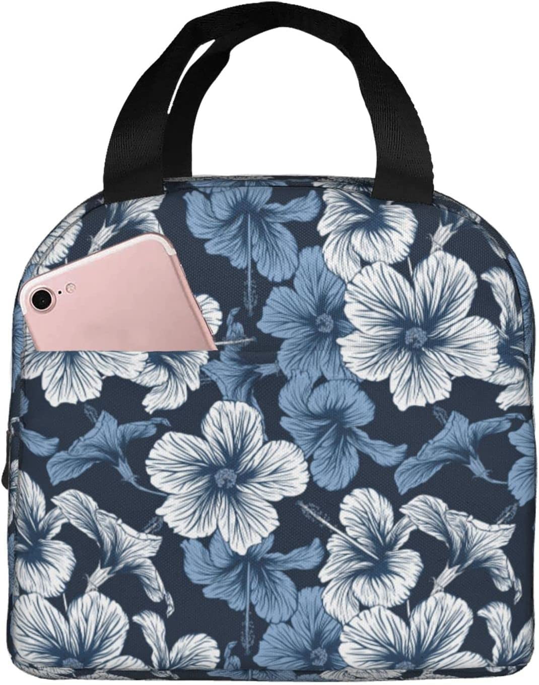 Hyang Hawaiian Tropical Floral Hibiscus Flowers Lunch Bag Small ...