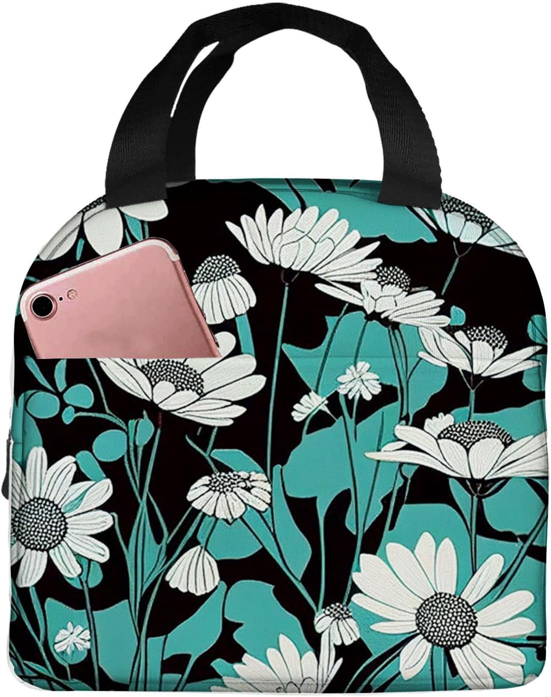 Hyang Insulated Lunch Bag for Women Men,Flower Bouquet Flowers，Reusable Leakproof Lunch Box for ...
