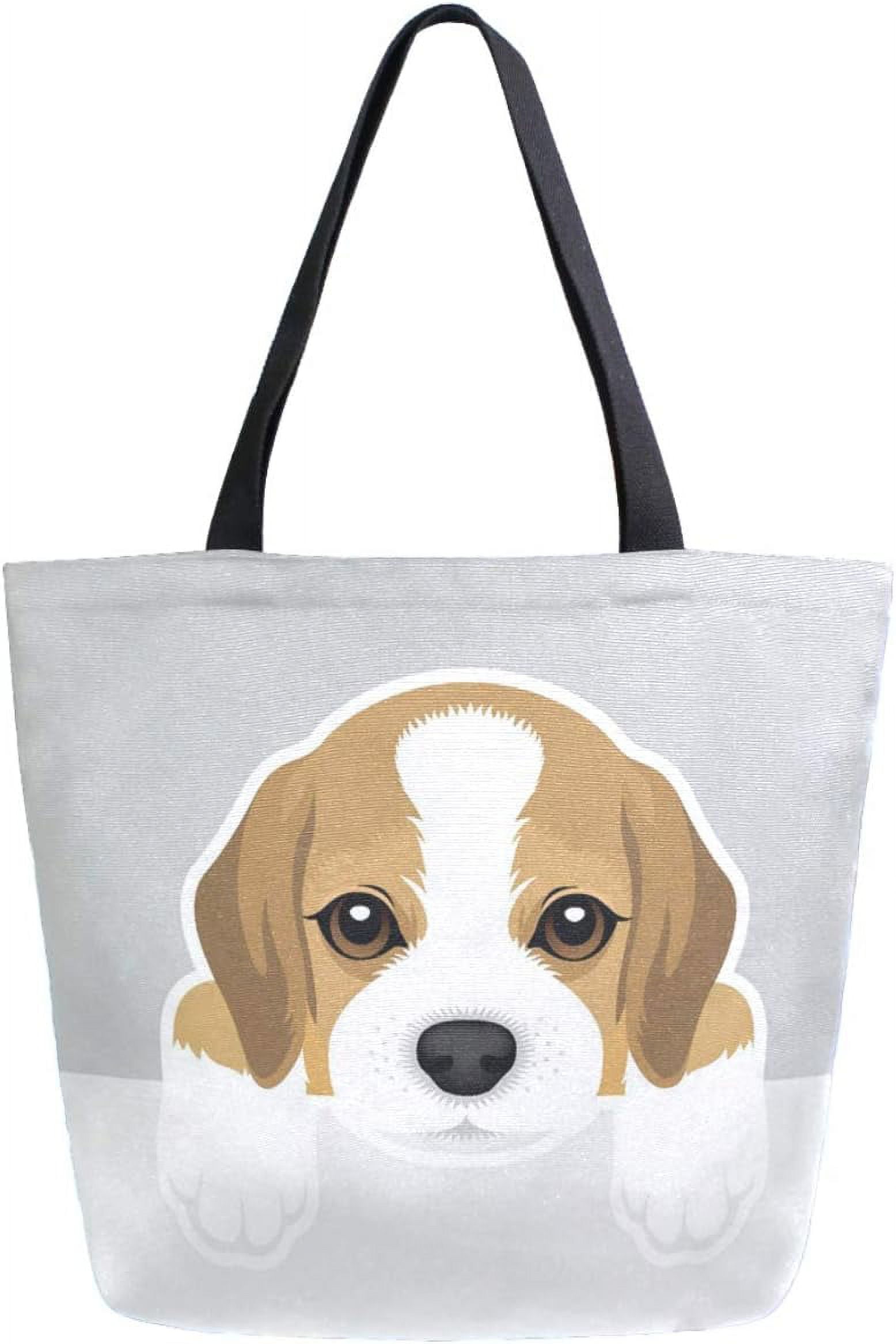 ZzWwR Extra Large Canvas Tote Bag - Paris Eiffel Tower Tree Painting Print, Reusable Grocery Bag