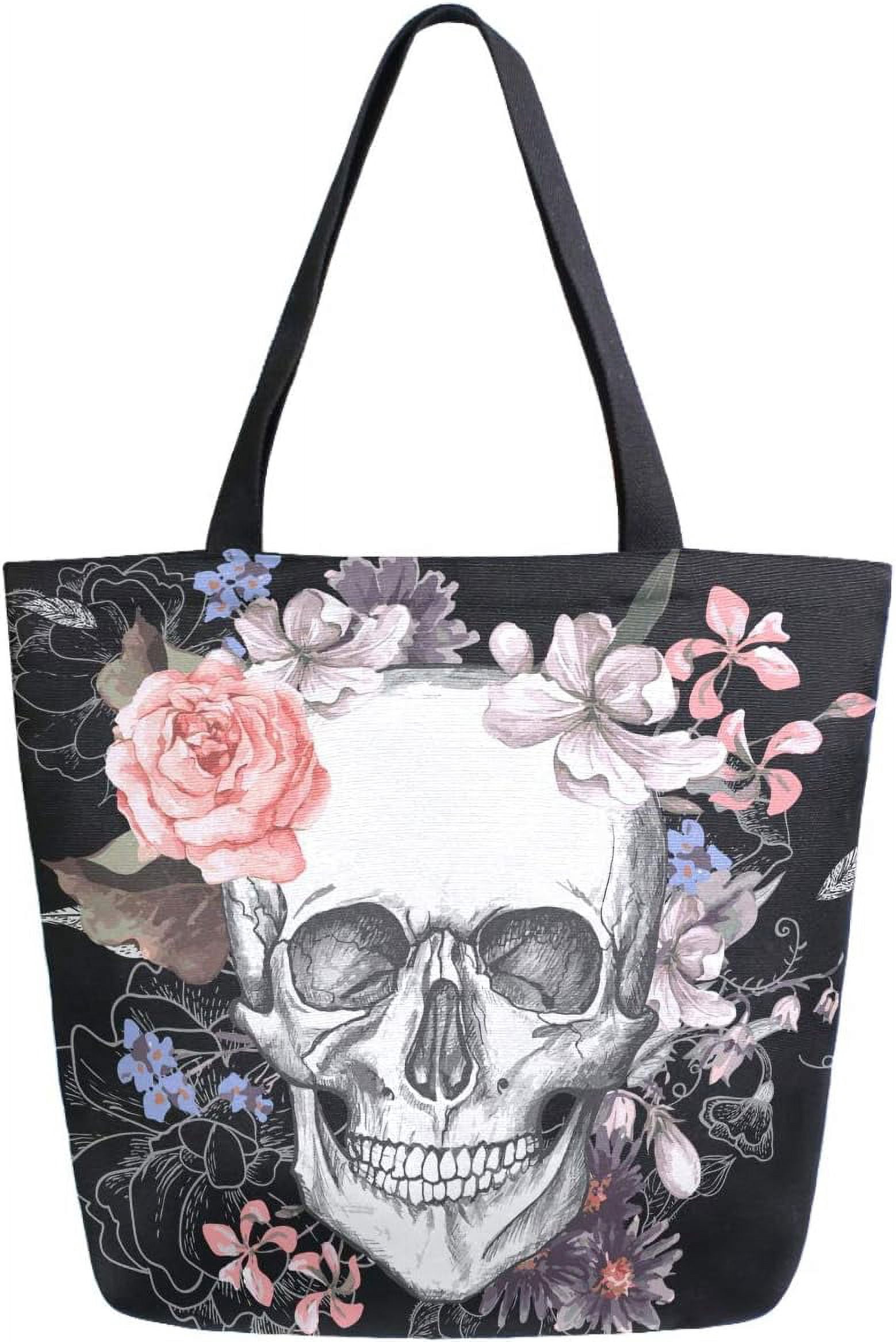 ZzWwR Large Reusable Grocery Tote Bag With Fun Cheshire Cat Print – Durable Canvas, Foldable, Perfect For Beach, Travel & Shopping