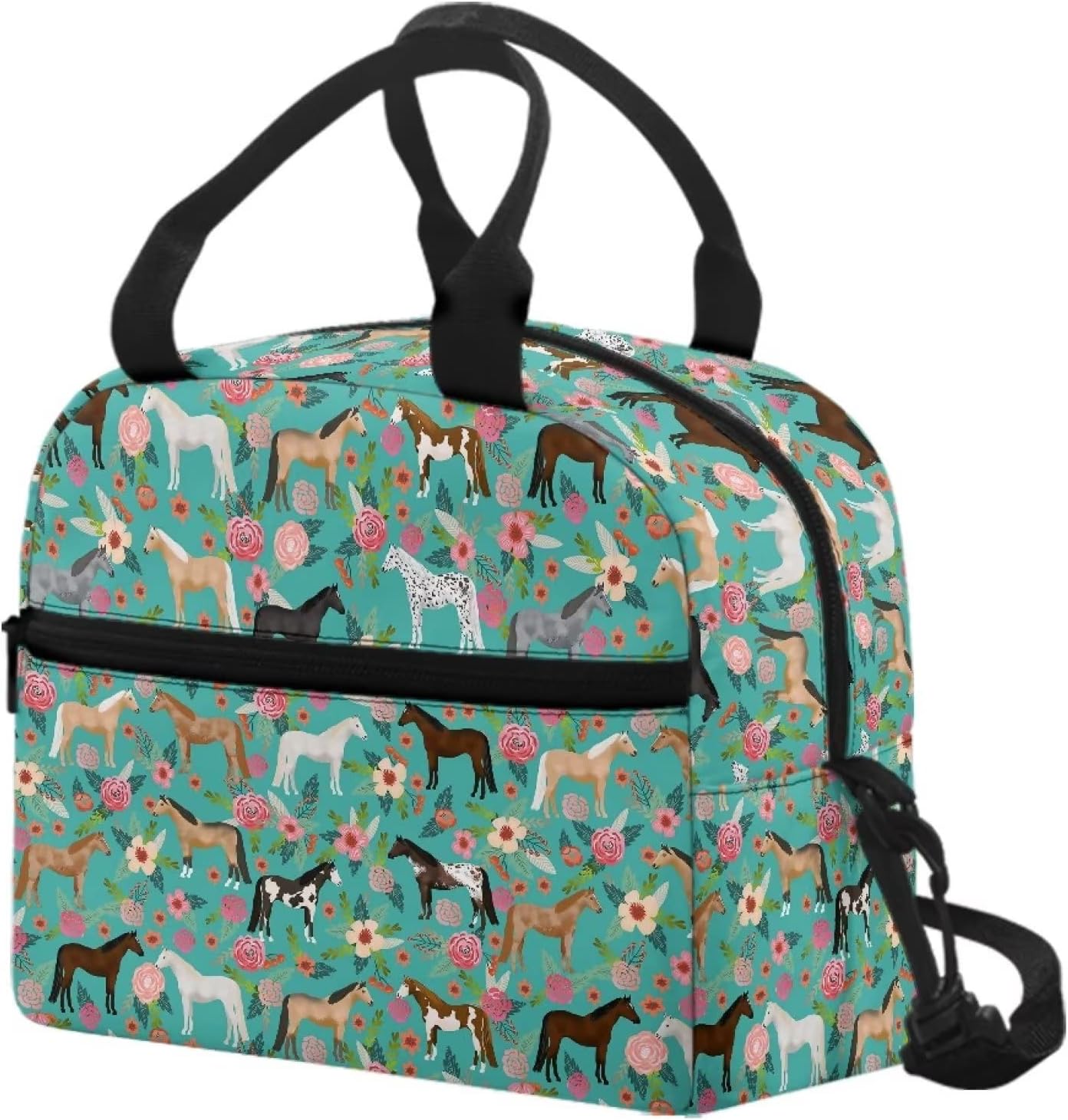 Hyang Western Horse Lunch Bag Insulated Lunch Box for Girls Women Men