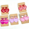 thumbnail image 1 of Hyasfey 1 Pair Shiny Love Earrings Cute Lover Mom Red Heart Drop Earrings Valentine Day Charm Stud Earrings Jewelry Gift, 1 of 8